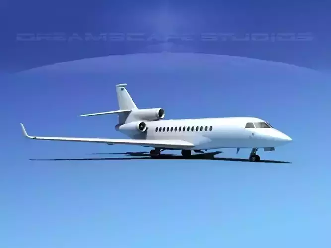 Dassault Falcon 7X Unmarked 3D model