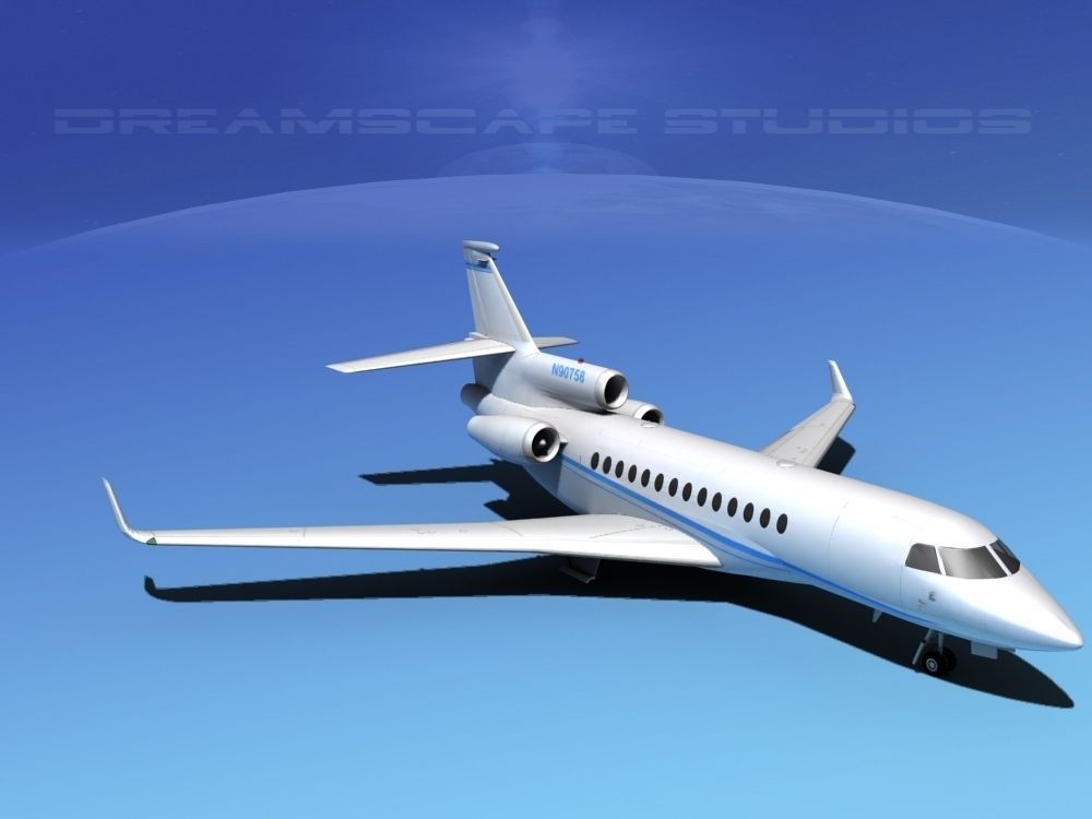 Dassault Falcon 7X V04 3D model_10