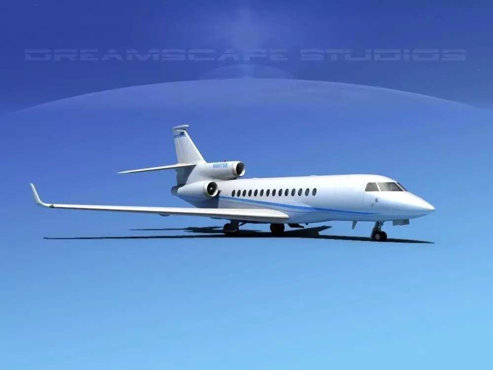 Dassault Falcon 7X V04 3D model_0