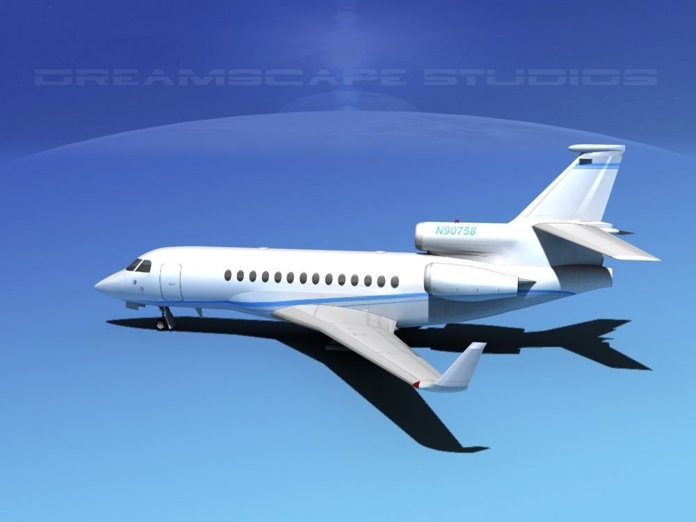 Dassault Falcon 7X V04 3D model_6