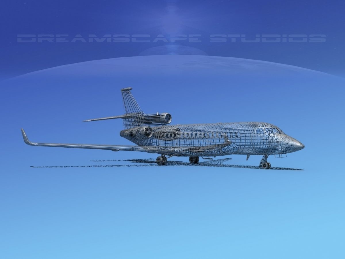 Dassault Falcon 7X V04 3D model_11