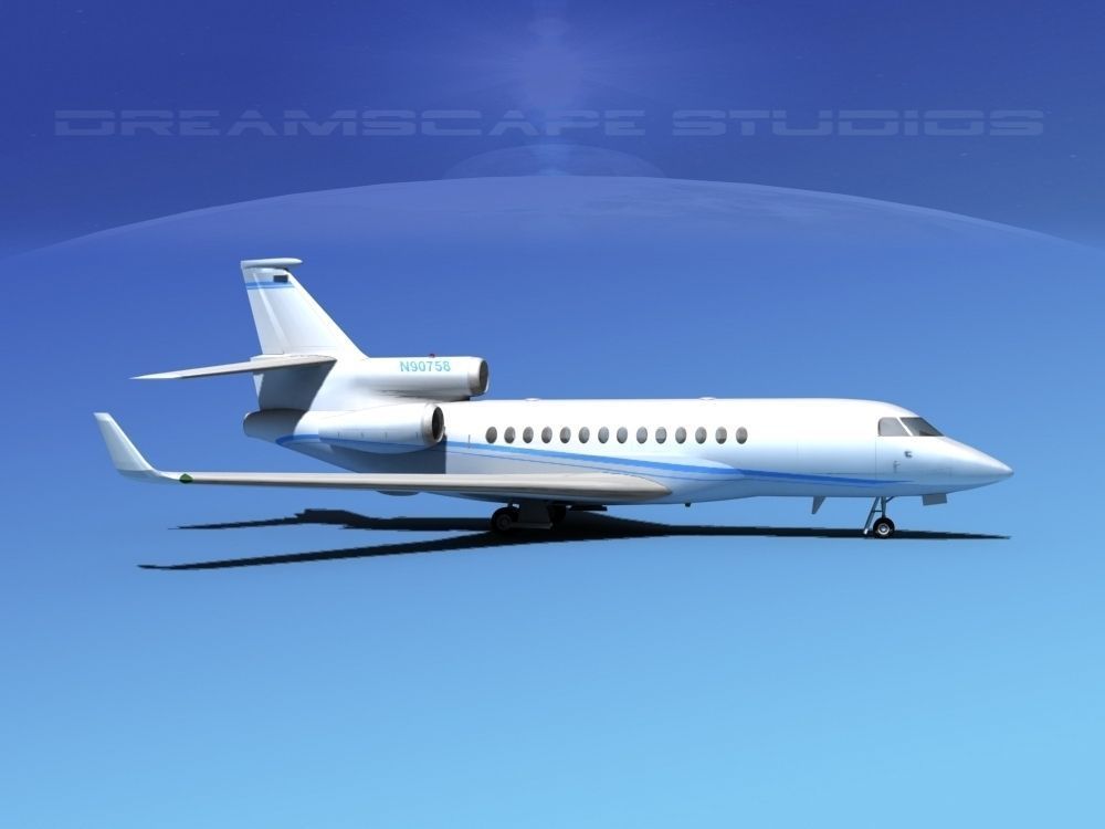 Dassault Falcon 7X V04 3D model_1