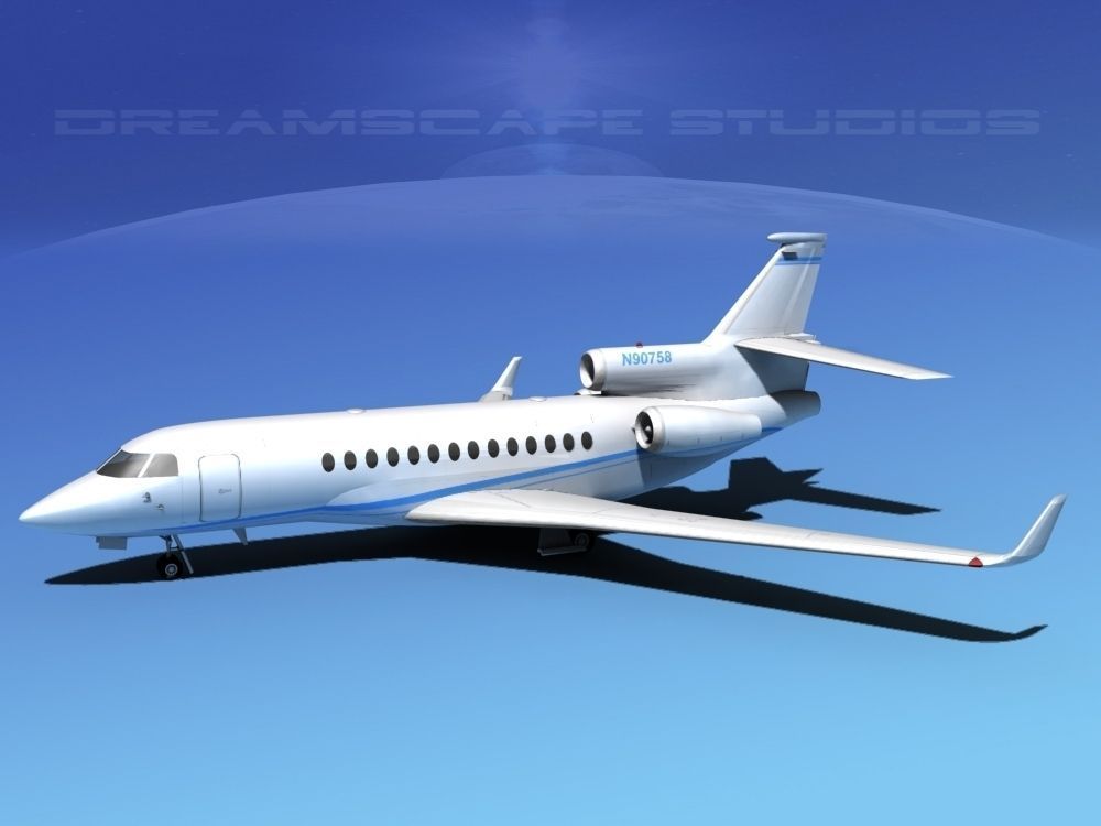 Dassault Falcon 7X V04 3D model_7