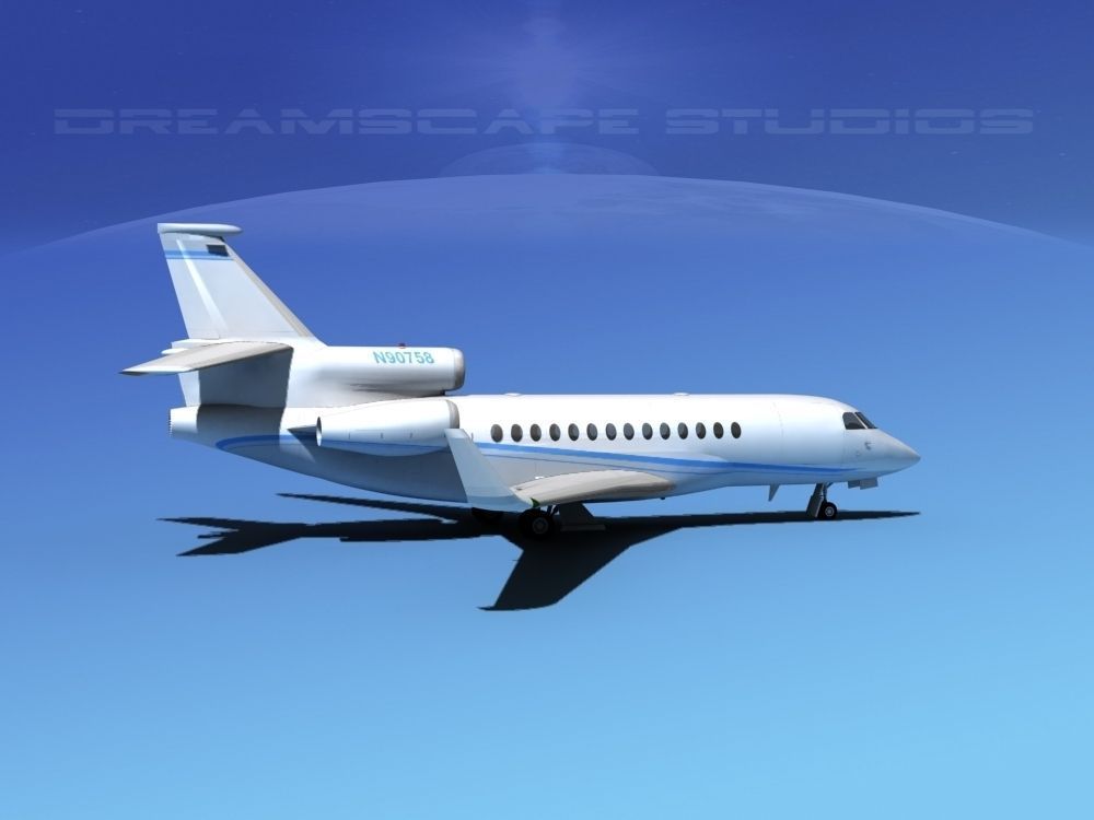 Dassault Falcon 7X V04 3D model_2