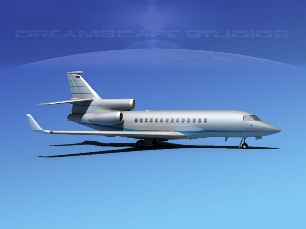 Dassault Falcon 7X V09 3D model_1