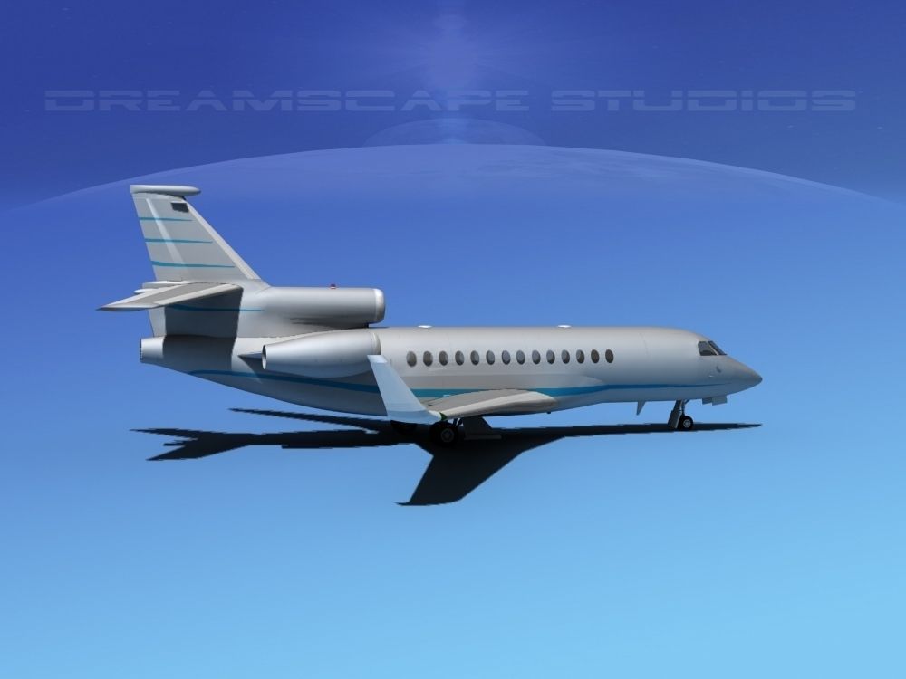 Dassault Falcon 7X V09 3D model_2