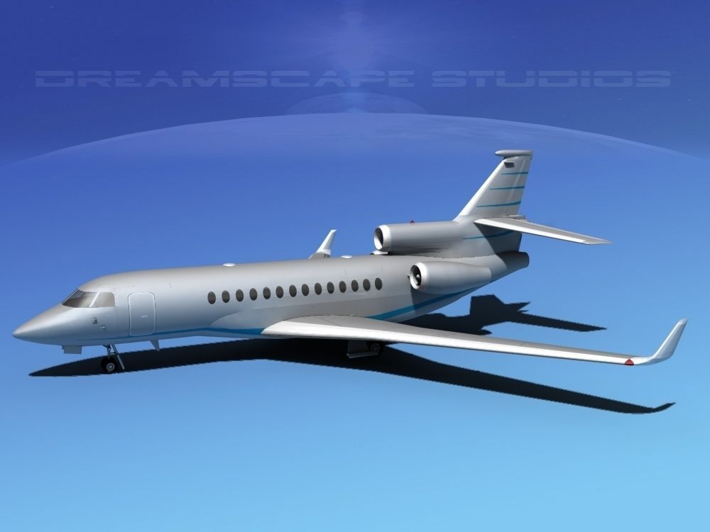 Dassault Falcon 7X V09 3D model_7