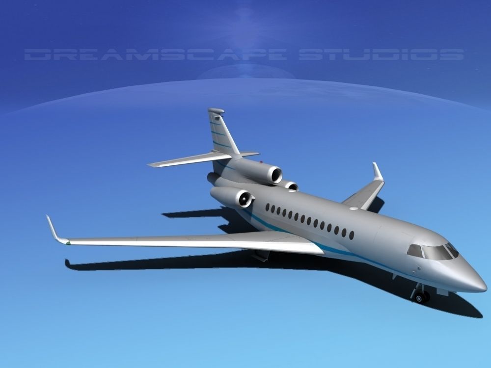 Dassault Falcon 7X V09 3D model_10
