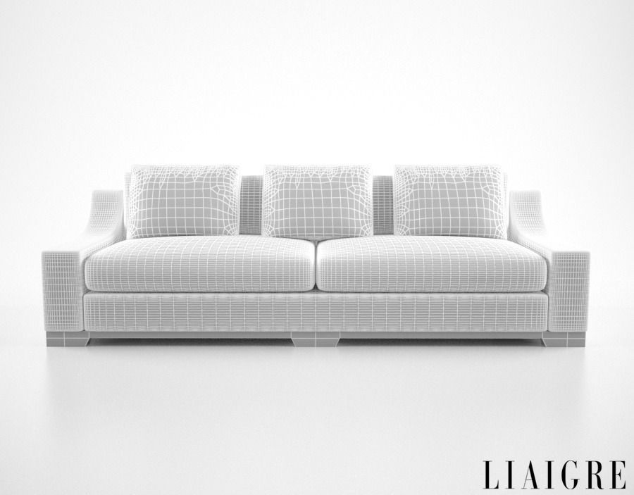 Christian Liaigre Vauban Sofa 3D model_4