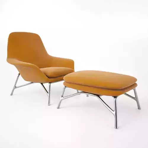 Minotti Prince Armchair and Stool