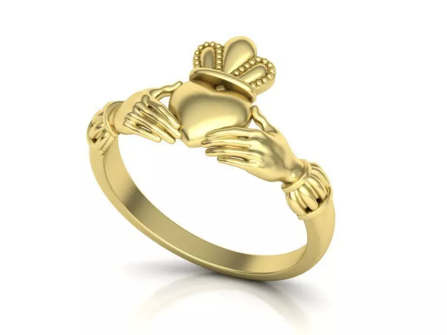 Claddagh ring  3D print model_0