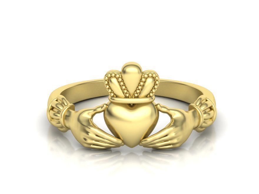 Claddagh ring  3D print model_20