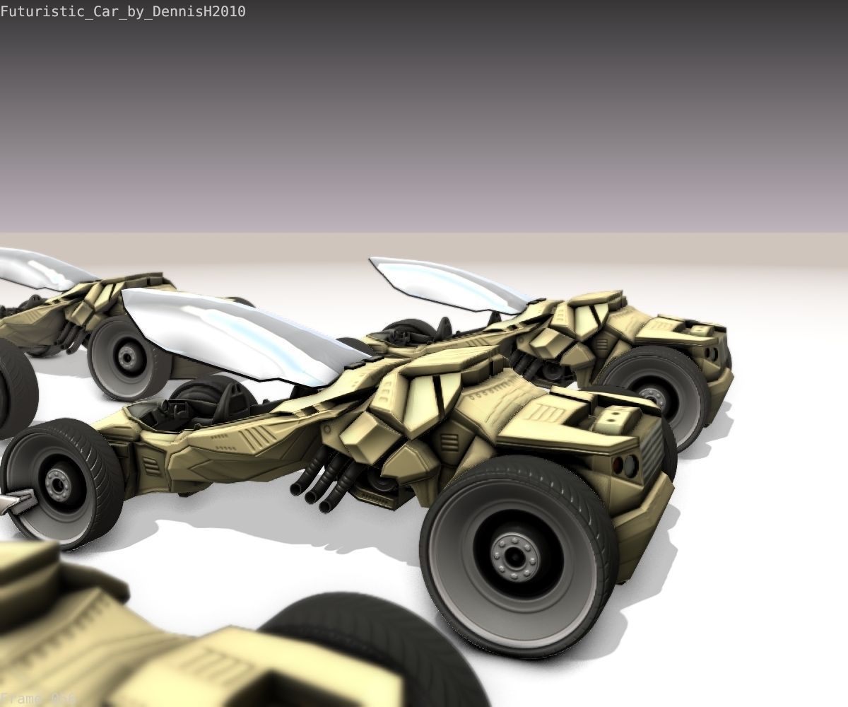 Futuristic Car Game-Ready Free low-poly 3D model_99