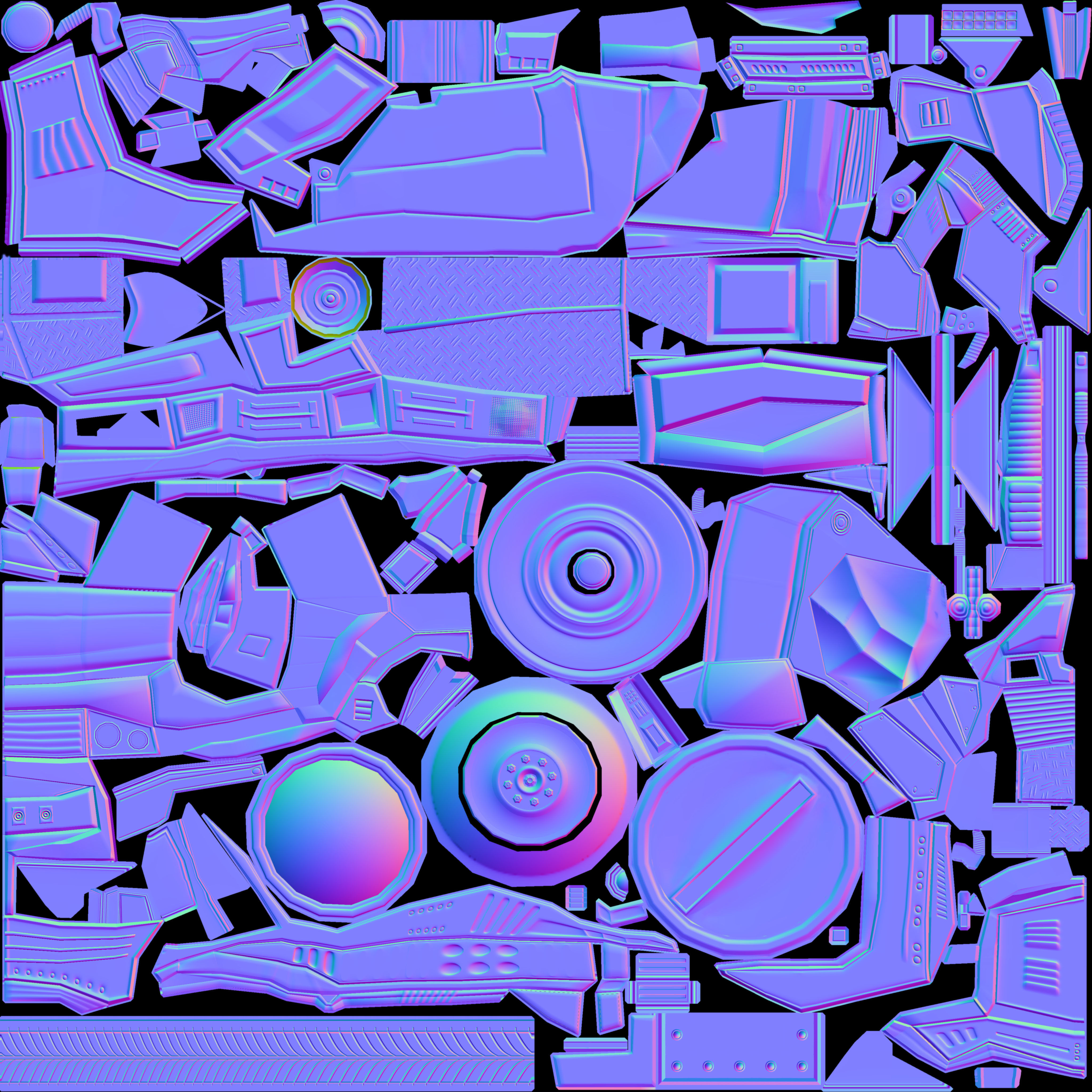 Futuristic Car Game-Ready Free low-poly 3D model_26