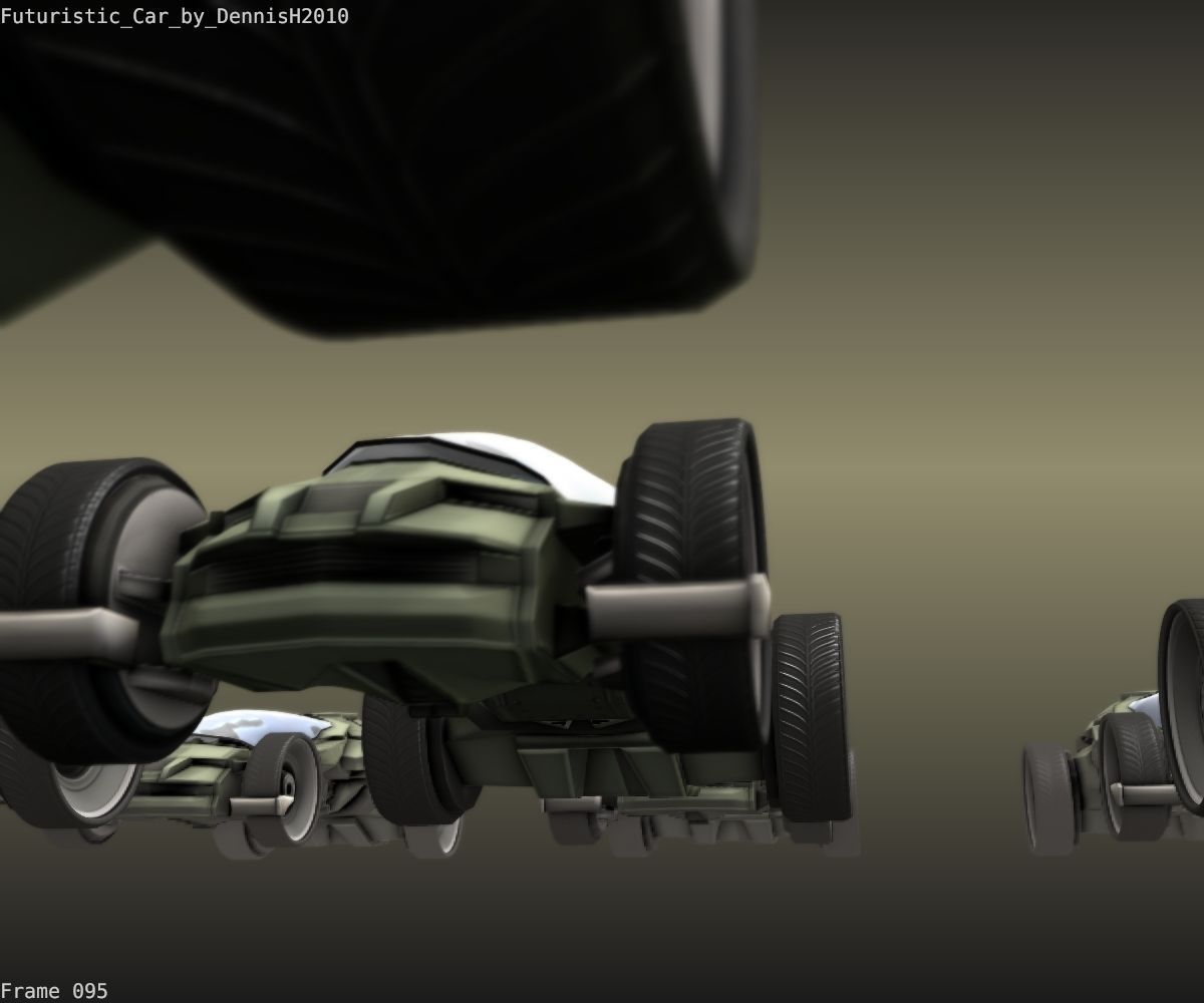 Futuristic Car Game-Ready Free low-poly 3D model_56