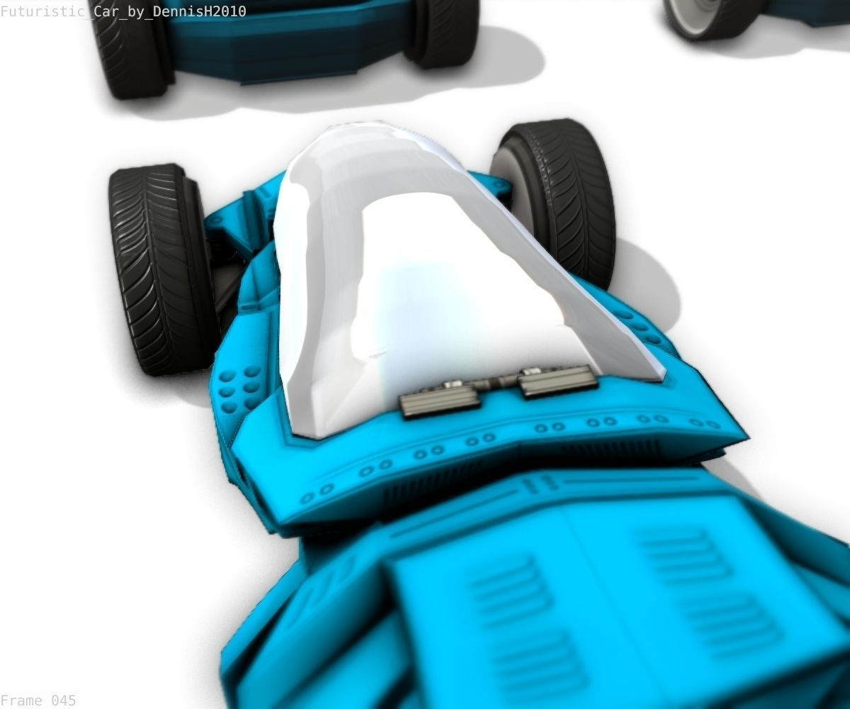 Futuristic Car Game-Ready Free low-poly 3D model_121