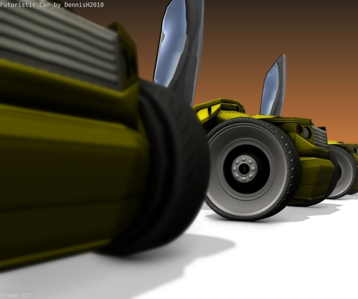 Futuristic Car Game-Ready Free low-poly 3D model_48
