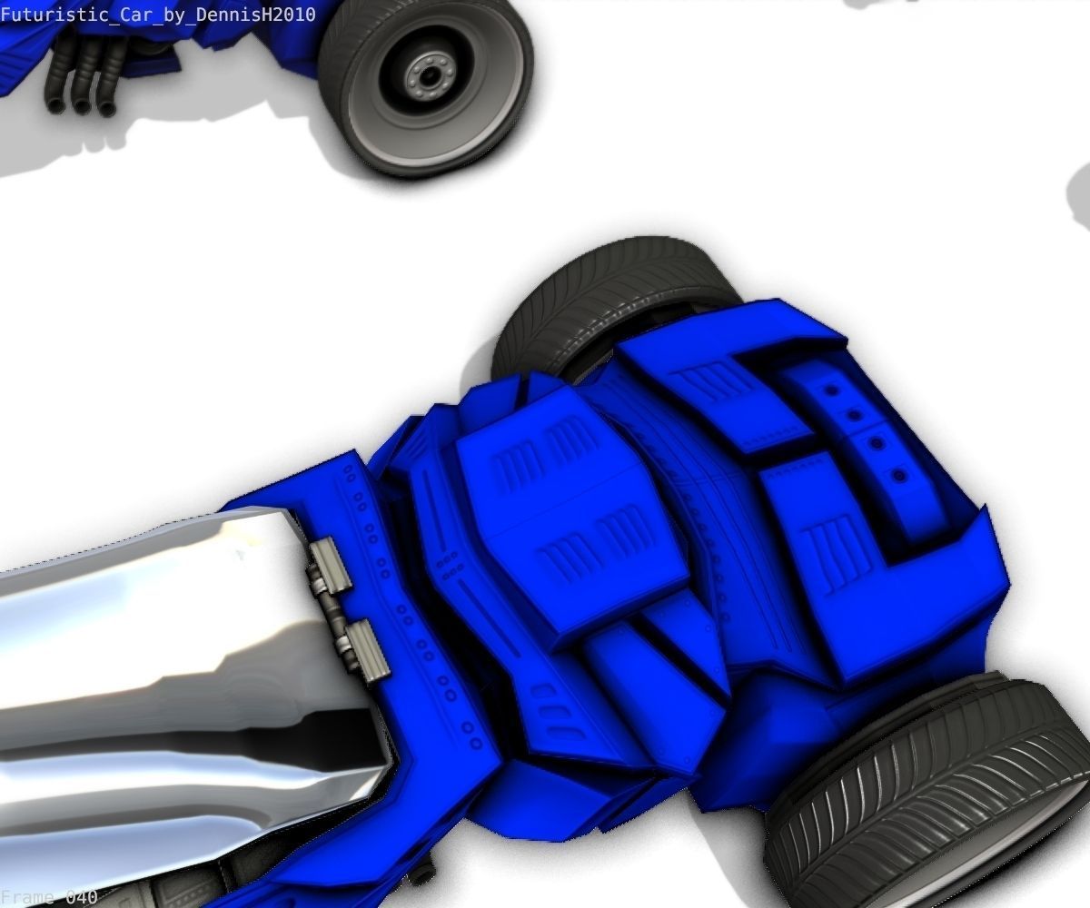 Futuristic Car Game-Ready Free low-poly 3D model_94