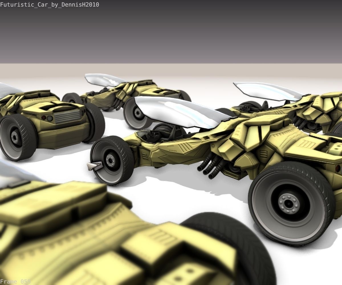 Futuristic Car Game-Ready Free low-poly 3D model_109