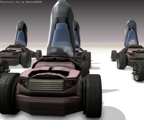 Futuristic Car Game-Ready Free low-poly 3D model_50