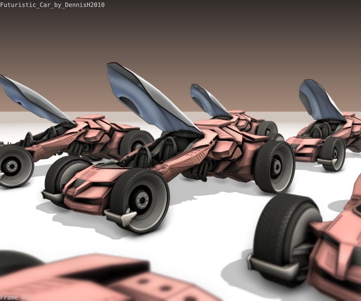 Futuristic Car Game-Ready Free low-poly 3D model_36