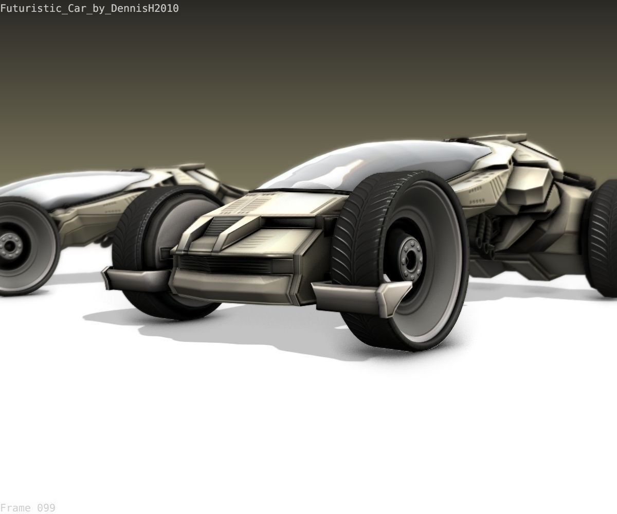 Futuristic Car Game-Ready Free low-poly 3D model_122