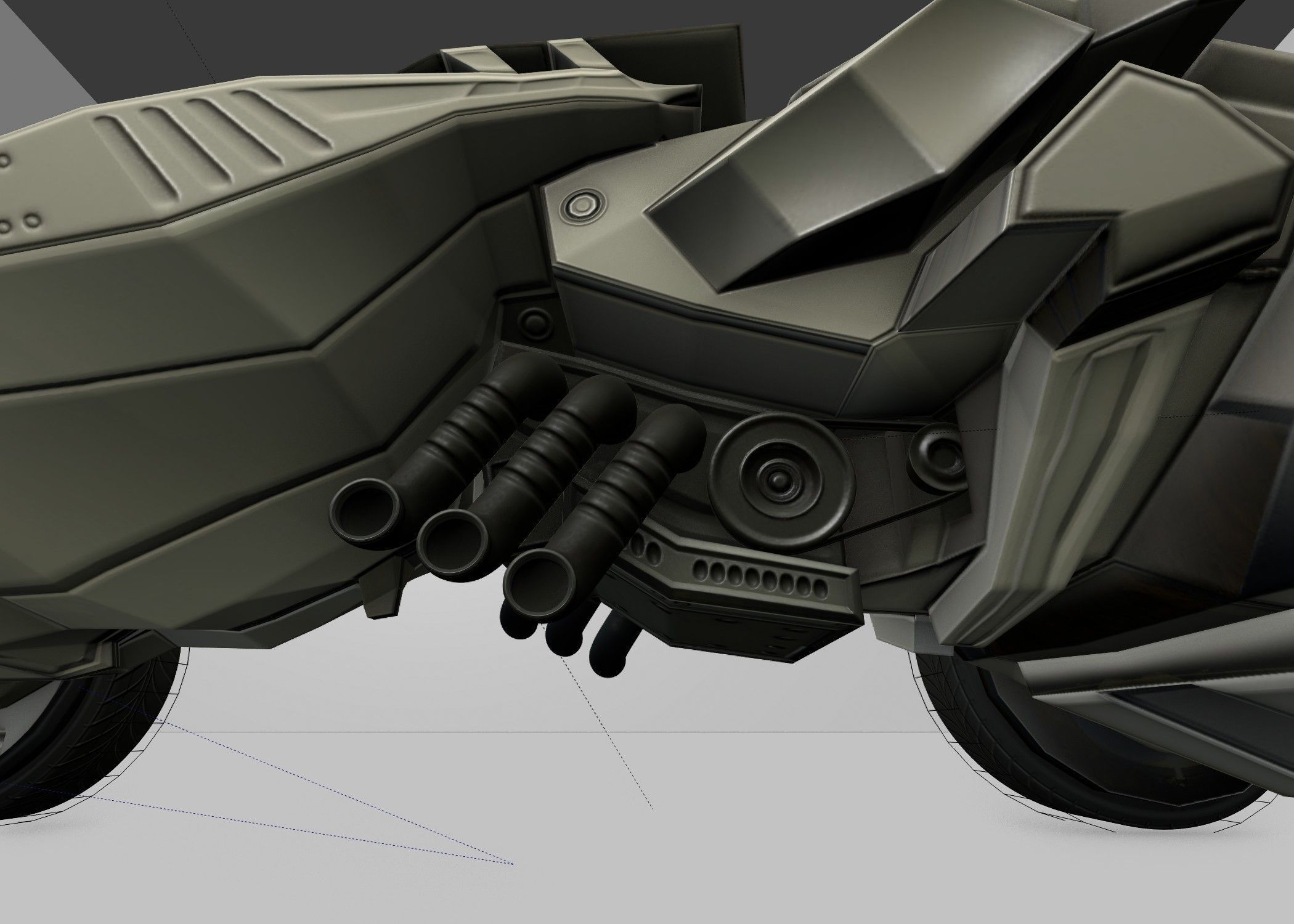Futuristic Car Game-Ready Free low-poly 3D model_16