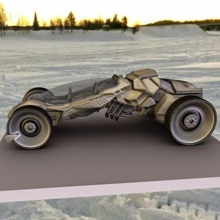 Futuristic Car Game-Ready Free low-poly 3D model_5