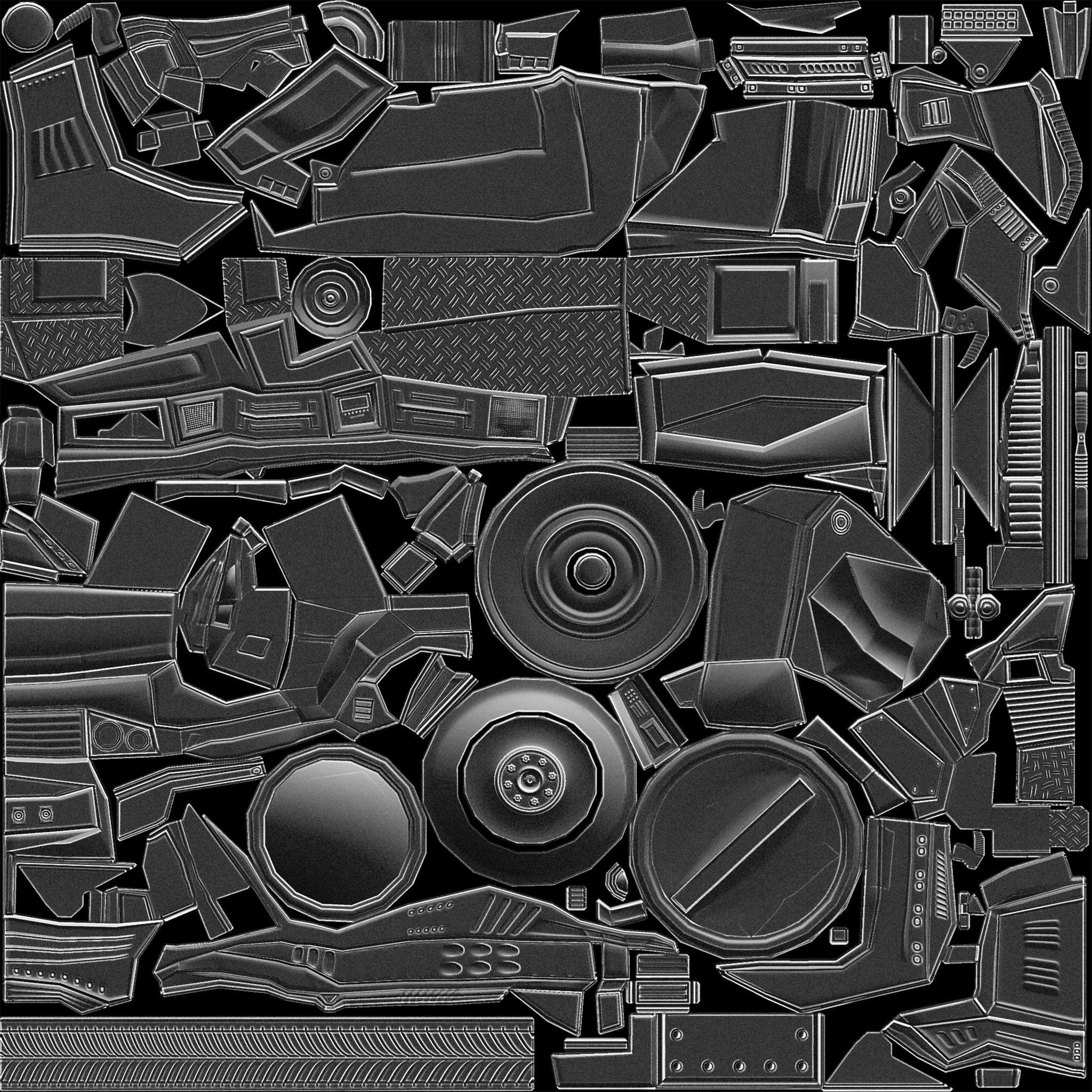 Futuristic Car Game-Ready Free low-poly 3D model_24