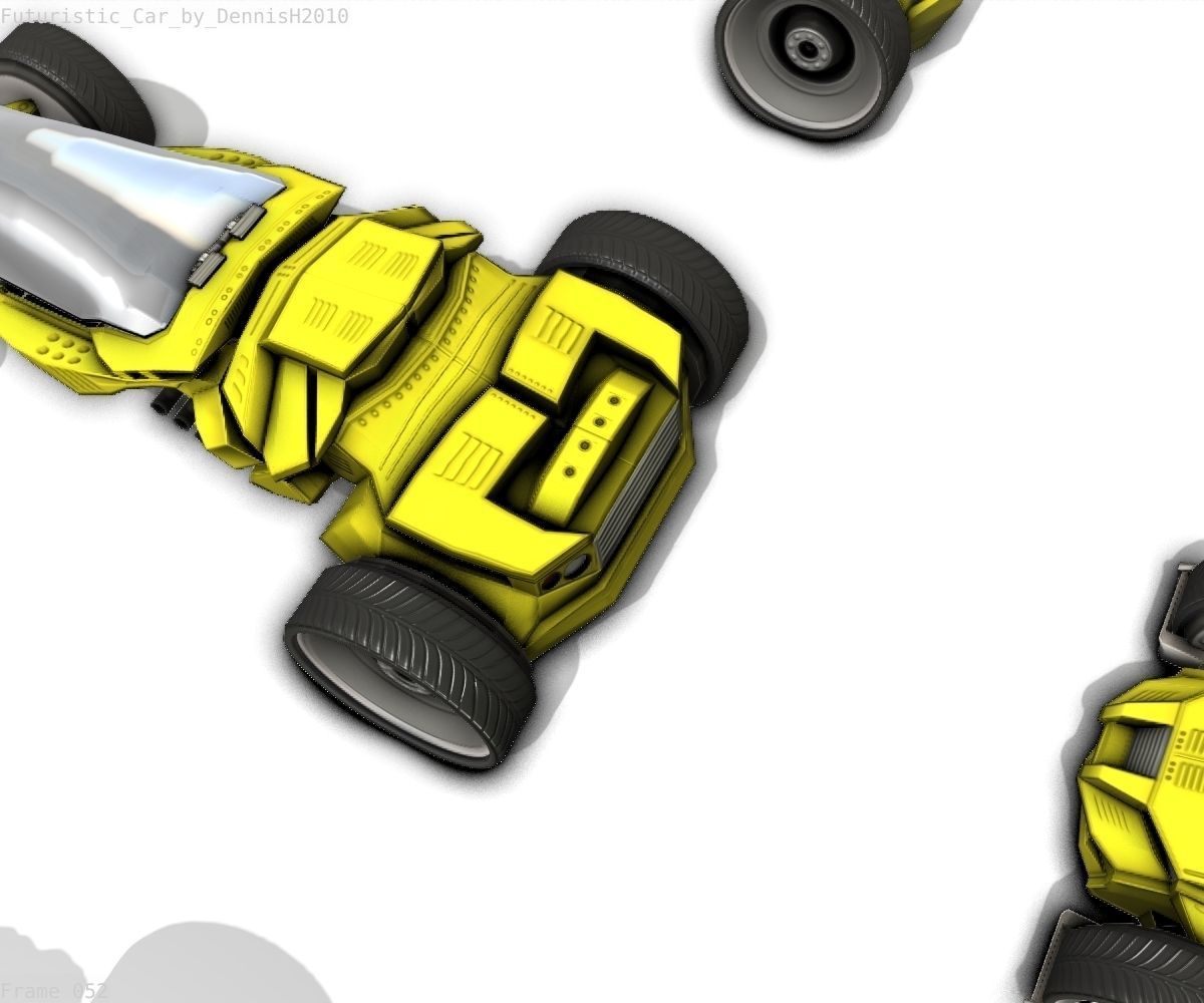 Futuristic Car Game-Ready Free low-poly 3D model_86