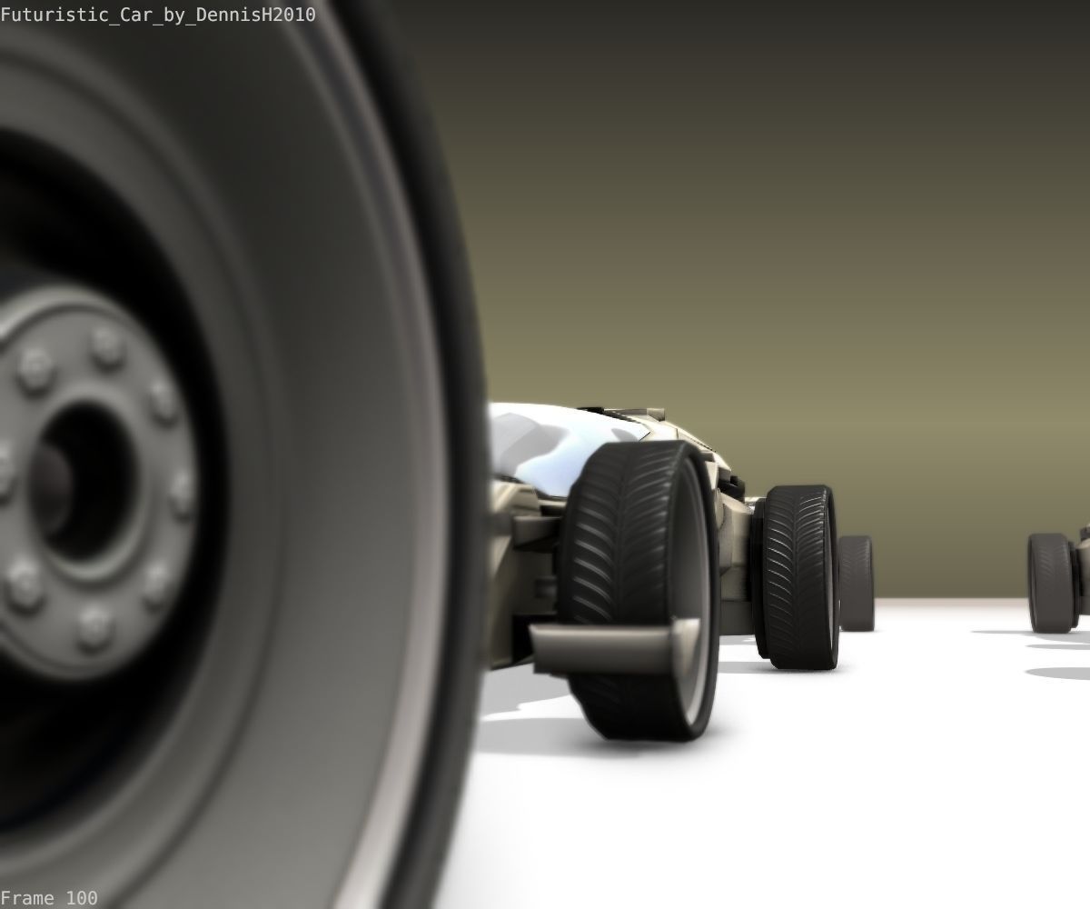 Futuristic Car Game-Ready Free low-poly 3D model_39