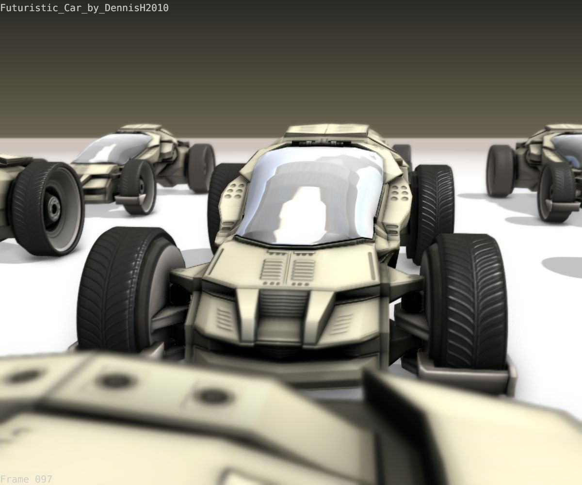Futuristic Car Game-Ready Free low-poly 3D model_53