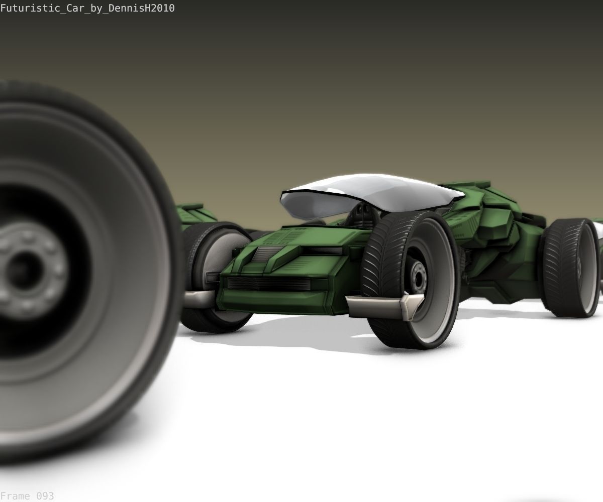 Futuristic Car Game-Ready Free low-poly 3D model_55