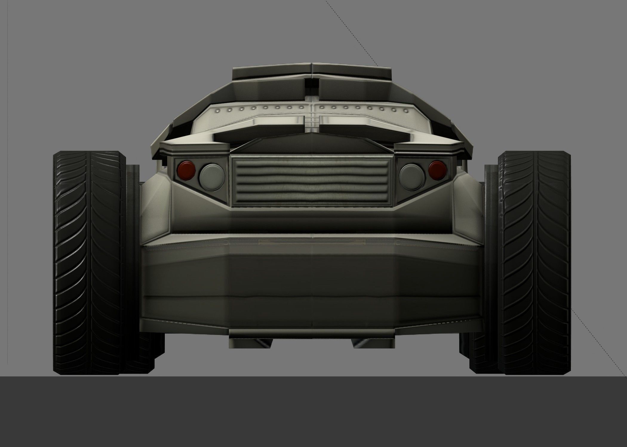 Futuristic Car Game-Ready Free low-poly 3D model_10