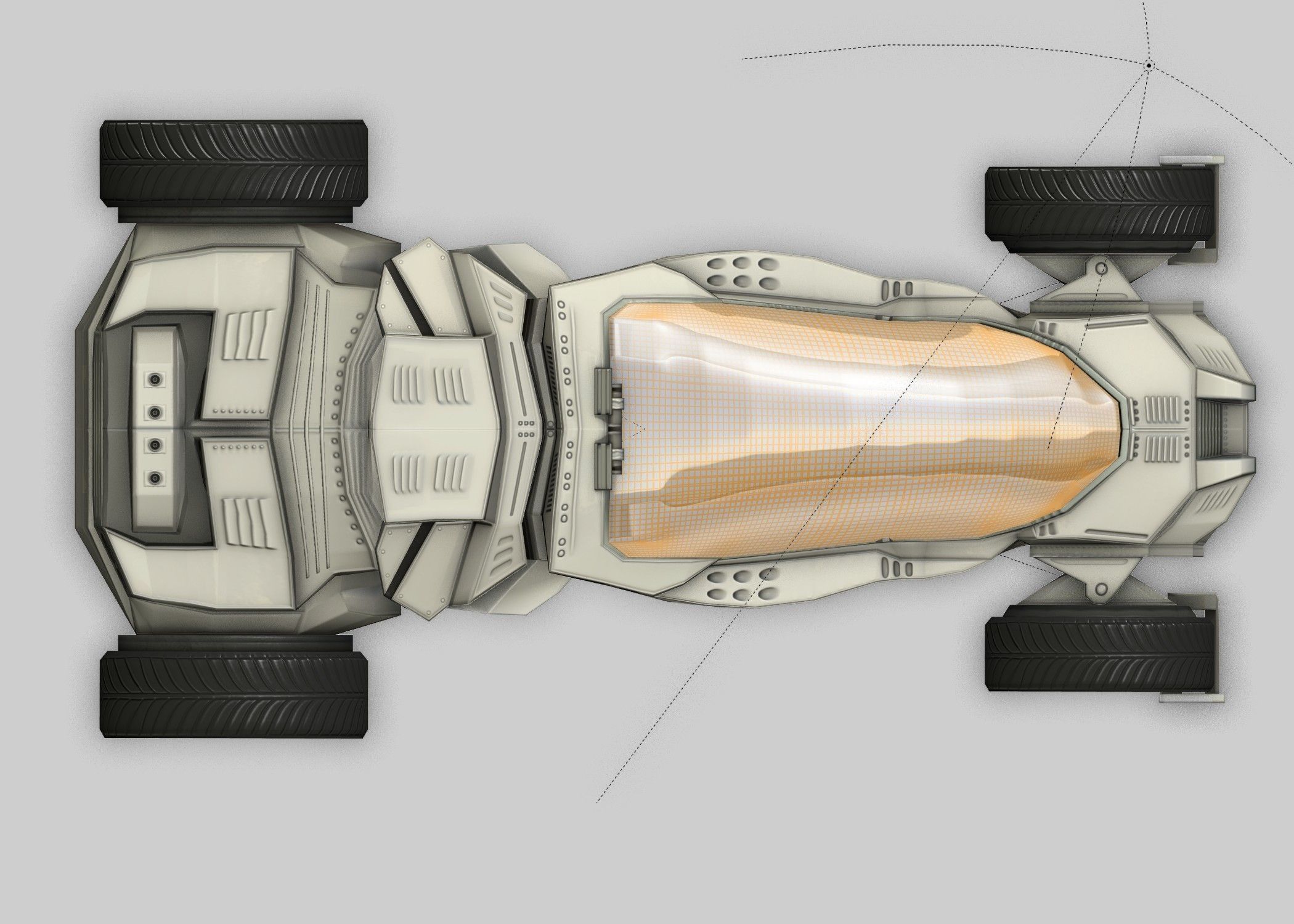 Futuristic Car Game-Ready Free low-poly 3D model_9