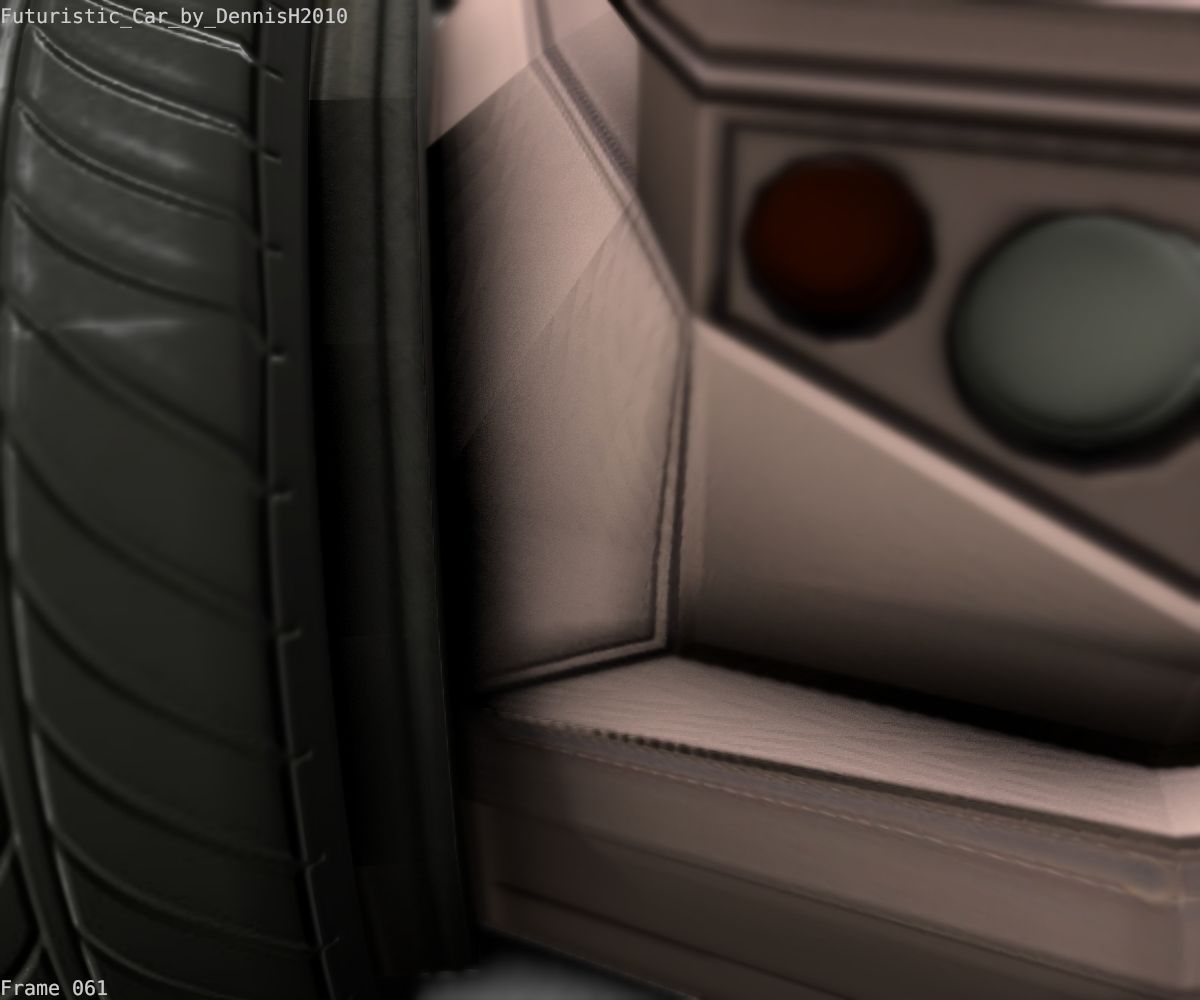 Futuristic Car Game-Ready Free low-poly 3D model_42