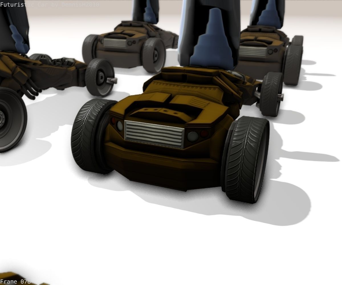 Futuristic Car Game-Ready Free low-poly 3D model_80