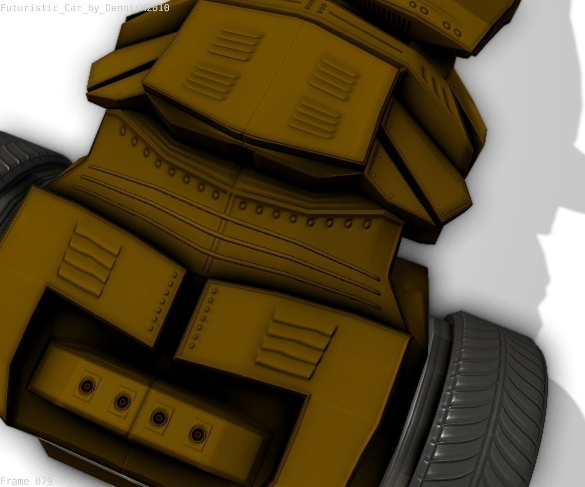 Futuristic Car Game-Ready Free low-poly 3D model_110