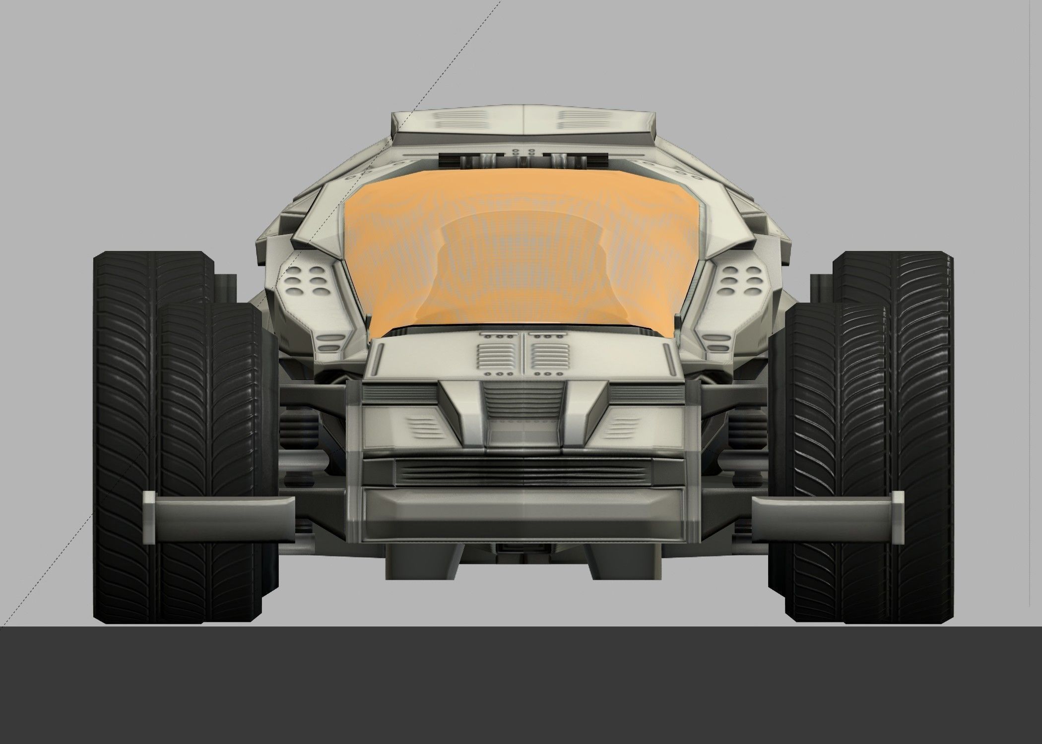 Futuristic Car Game-Ready Free low-poly 3D model_12