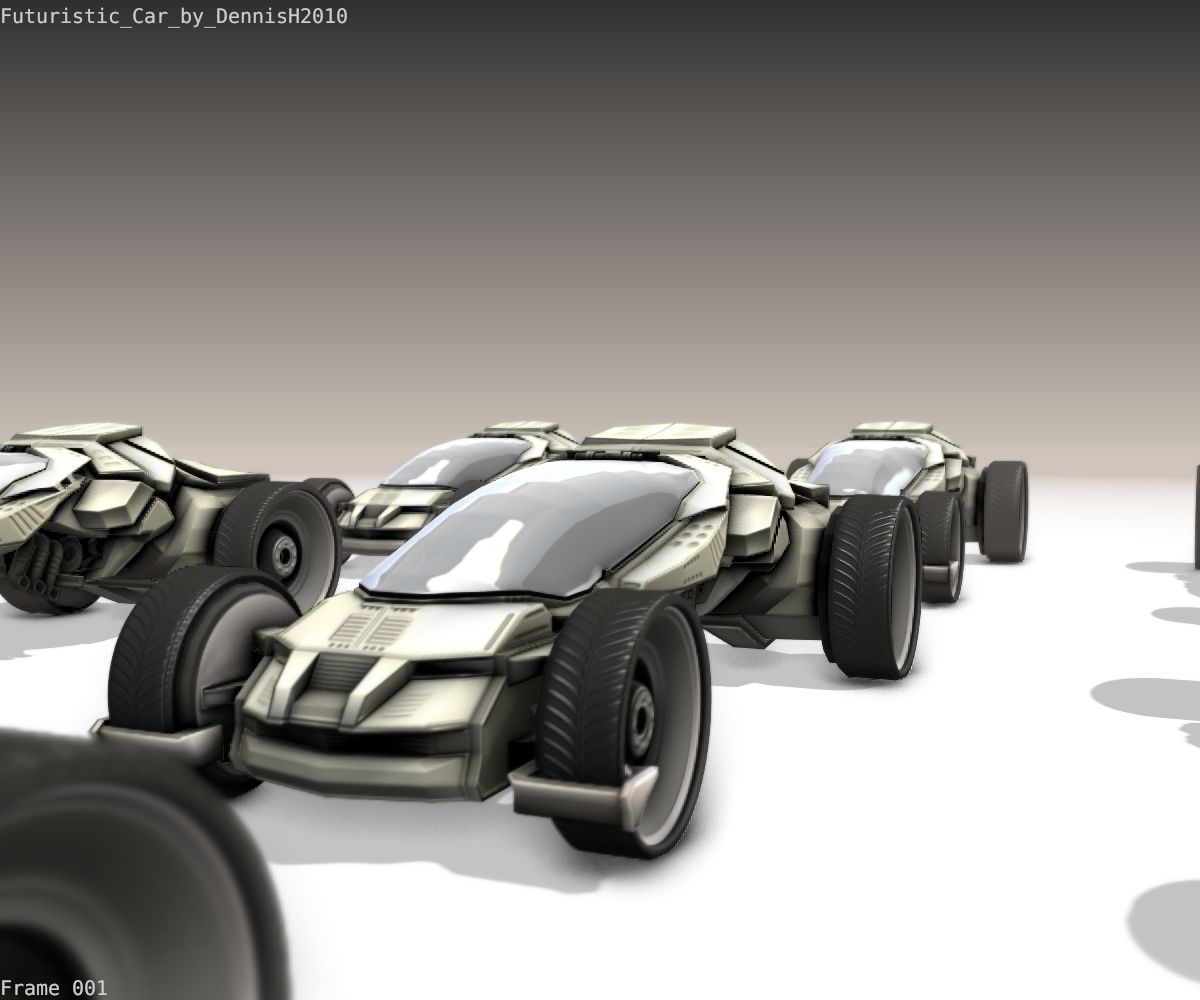 Futuristic Car Game-Ready Free low-poly 3D model_29