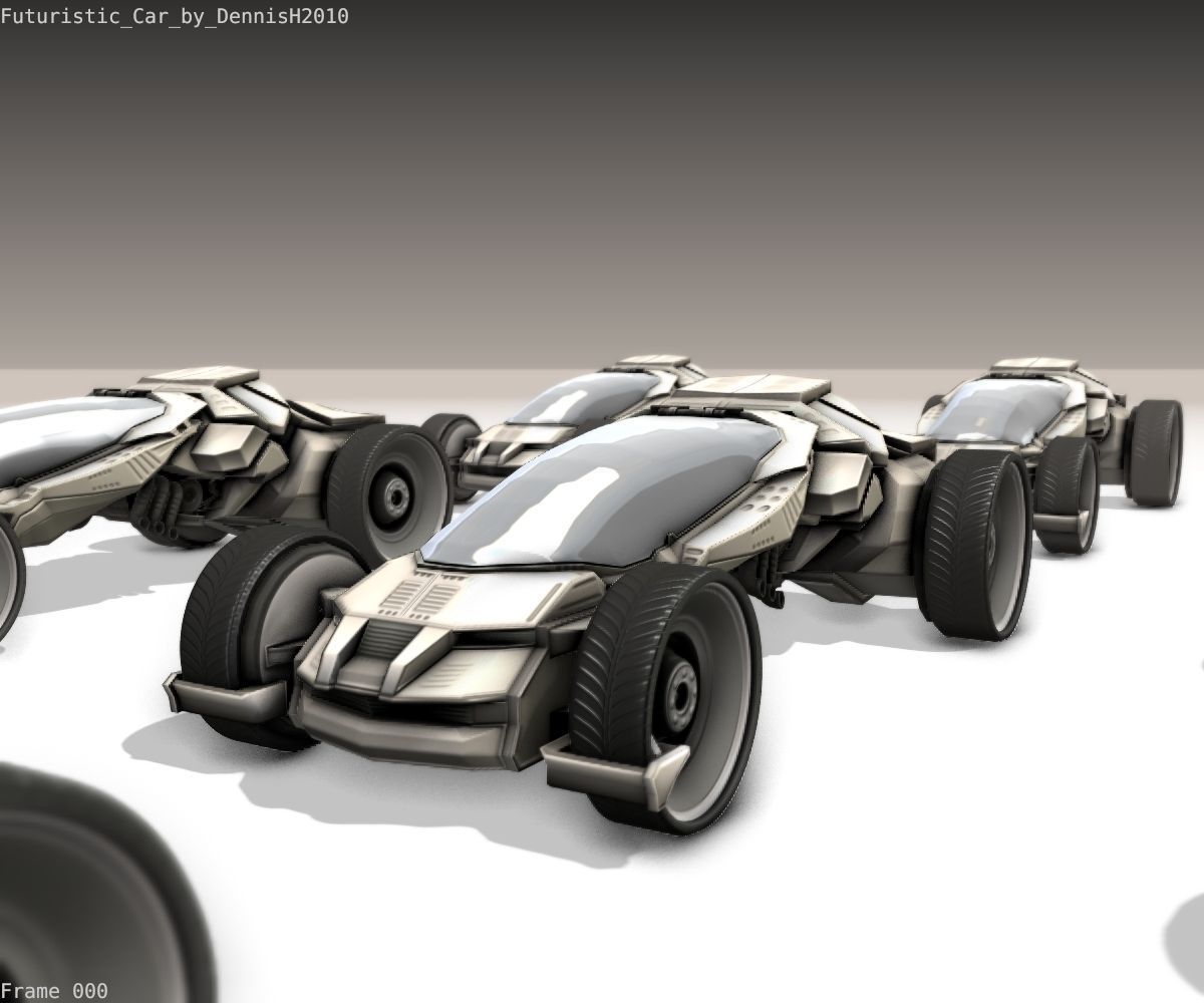 Futuristic Car Game-Ready Free low-poly 3D model_27