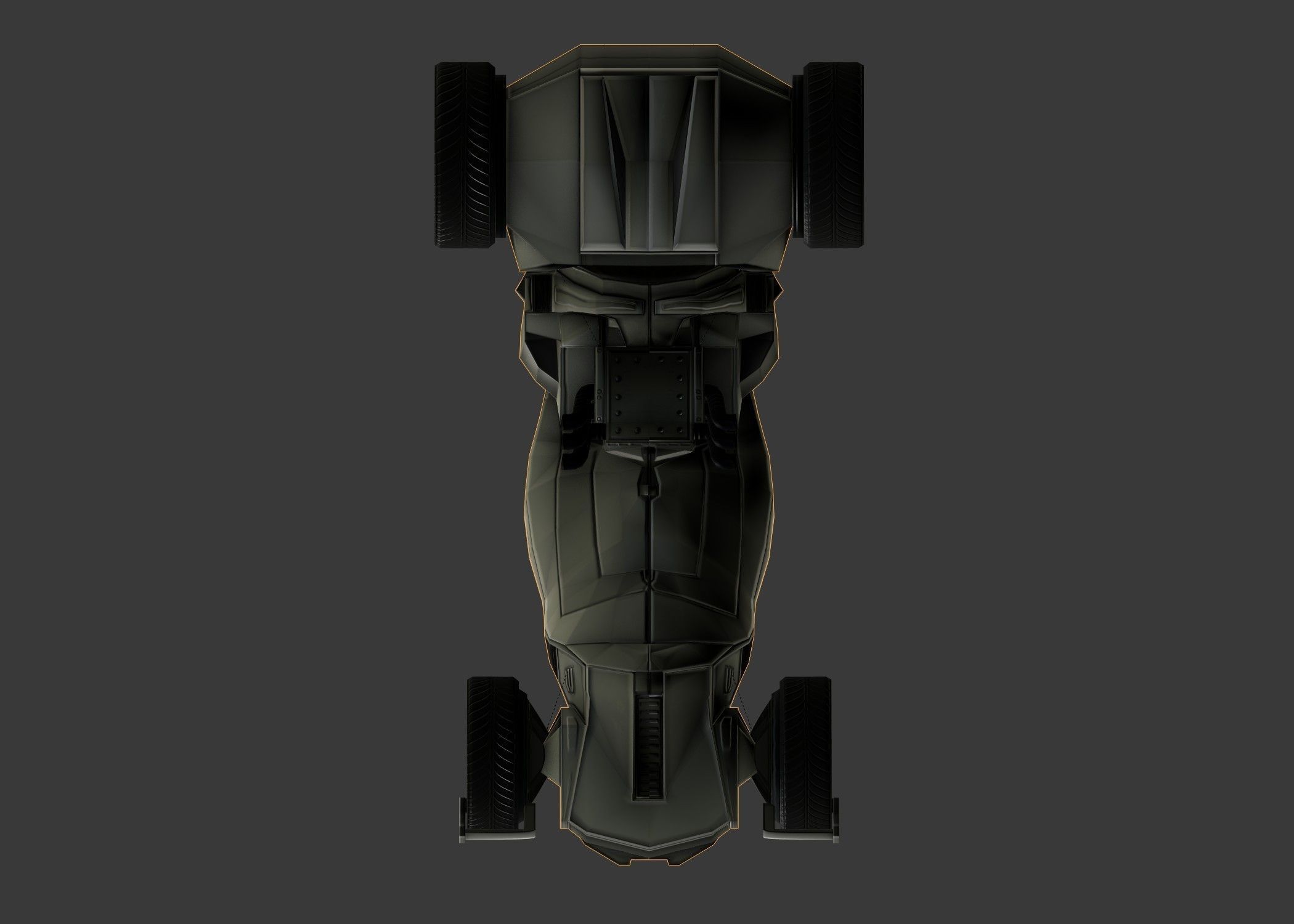 Futuristic Car Game-Ready Free low-poly 3D model_11