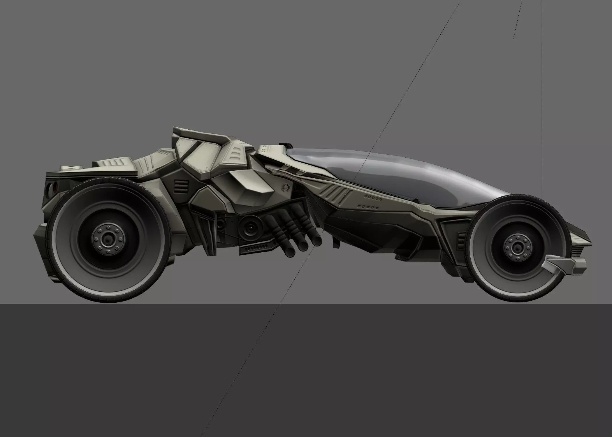 Futuristic Car Game-Ready Free low-poly 3D model_0
