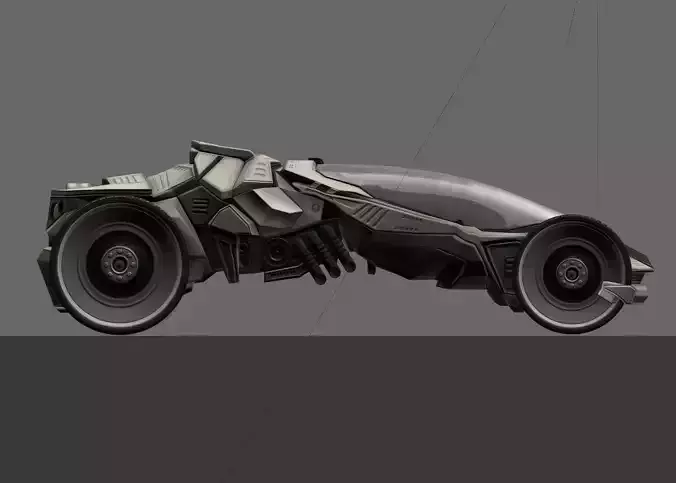 Futuristic Car Game-Ready Free low-poly 3D model