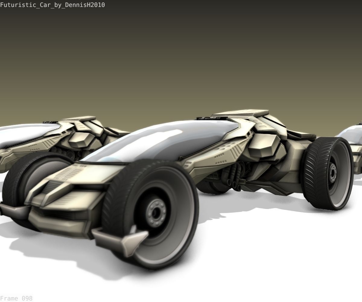 Futuristic Car Game-Ready Free low-poly 3D model_69