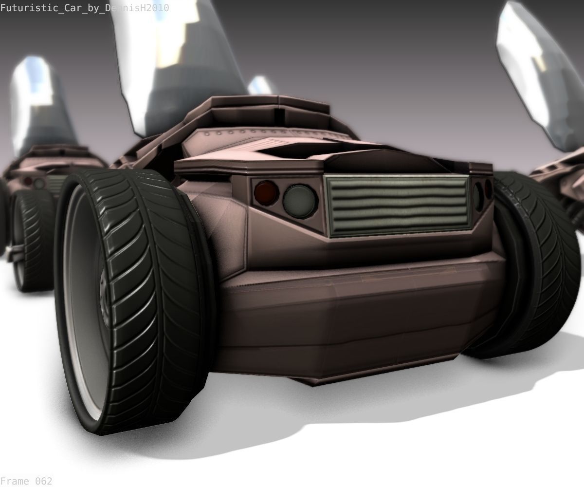 Futuristic Car Game-Ready Free low-poly 3D model_71