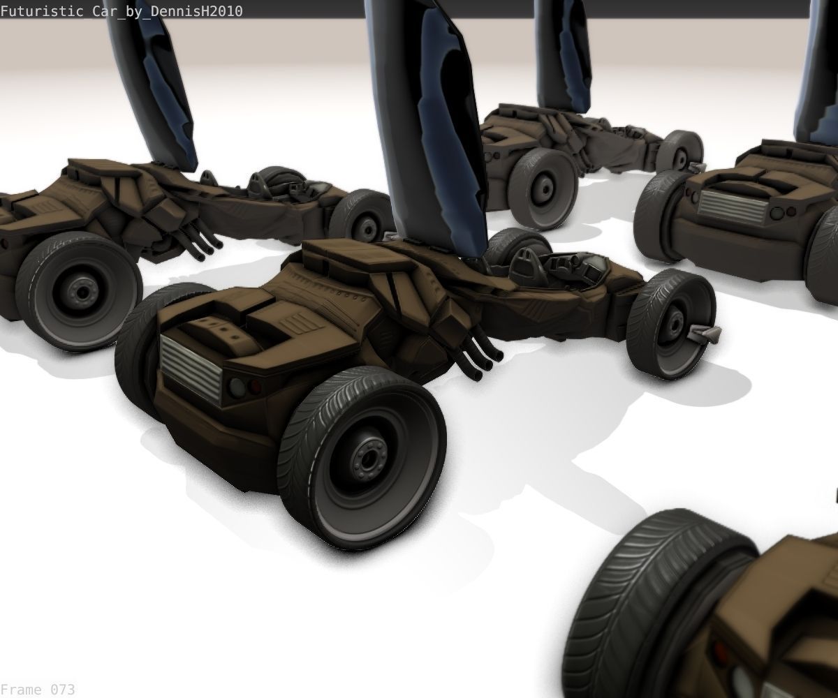 Futuristic Car Game-Ready Free low-poly 3D model_78