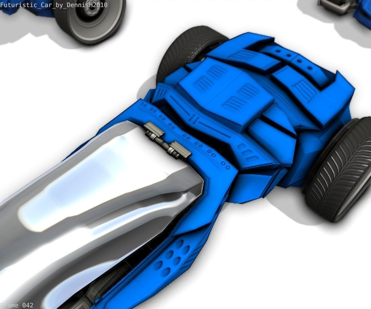 Futuristic Car Game-Ready Free low-poly 3D model_106