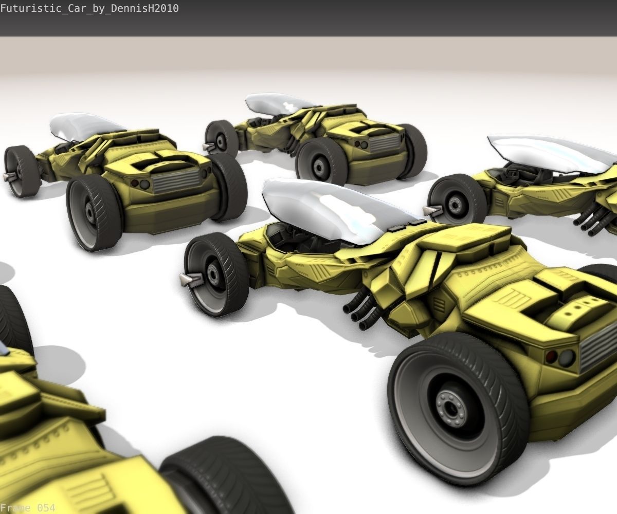 Futuristic Car Game-Ready Free low-poly 3D model_114