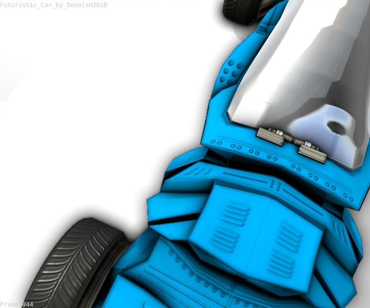 Futuristic Car Game-Ready Free low-poly 3D model_54